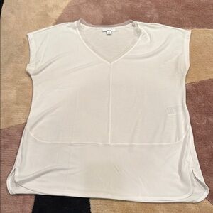 Bar III White Boxy Relaxed Blouse